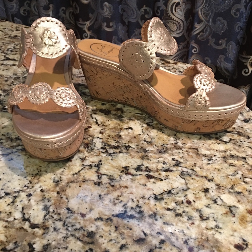 Jack Rogers cork wedge sandals
